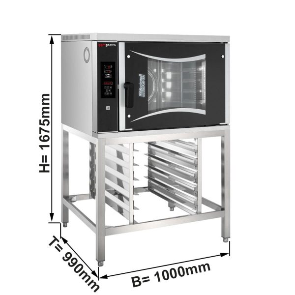 Four combiné à gaz de boulangerie - Digital - 6x EN 60x40 - support inclus