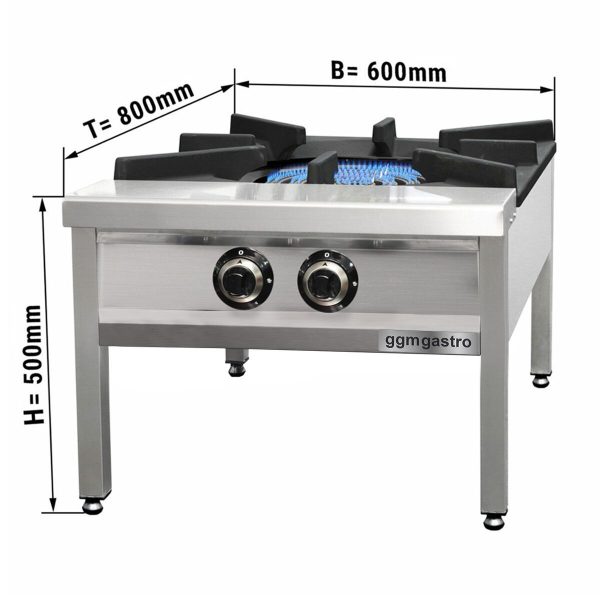 Grande marmite et réchaud de sol - 27 kW - 2 brûleurs