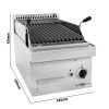 Grill à gaz en pierre de lave - 7 kW - Grille inclinable