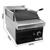 Grill à gaz en pierre de lave - 7 kW - Grille inclinable