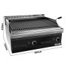 Grill à gaz en pierre de lave - 14 kW - Grille inclinable