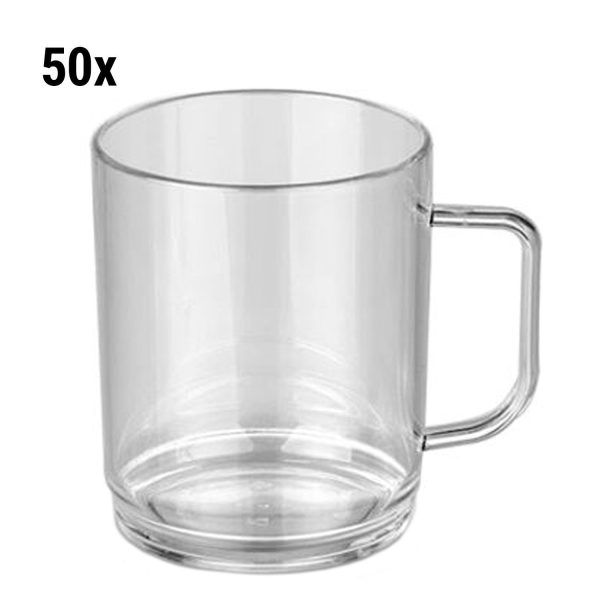 (50 pièces) Tasse à thé/café en polycarbonate, clear - 250 ml