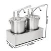 Distributeur de sauce - 2x 4 litres - support inox inclus