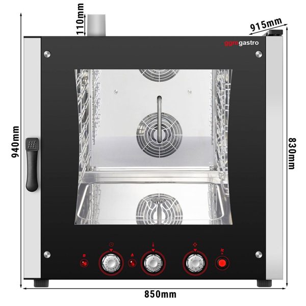 Four combiné à gaz de boulangerie - Manuel - 6x GN 1/1 ou EN 60x40