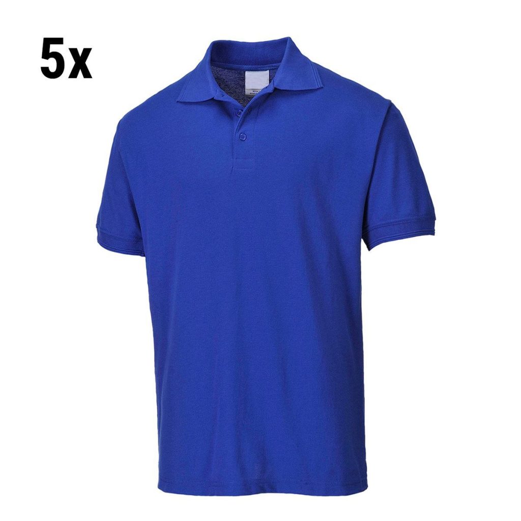 (5 pièces) Polo pour homme - Bleu royal - Taille : 4XL