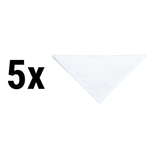 (5 pièces) KARLOWSKY | Foulard - 71 x 71 x 100 cm - Blanc