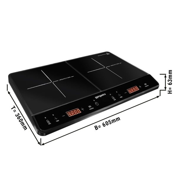 Cuisinière à induction - 3,5 kW - 2 plaques de cuisson