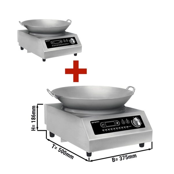 (2 pièces) Cuisinière à induction Wok - 3,5 kW - WOK inclus