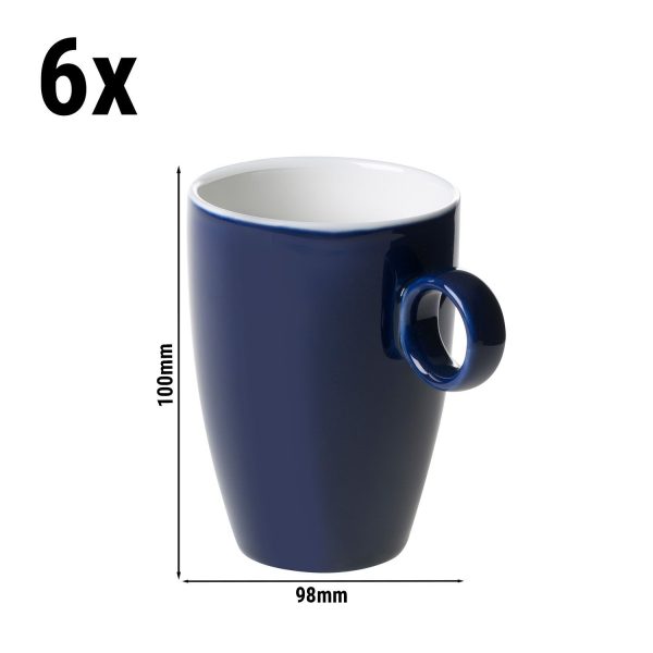 (6 pièces) BART COLOUR CAFE - Tasse à café - 230ml - Bleu