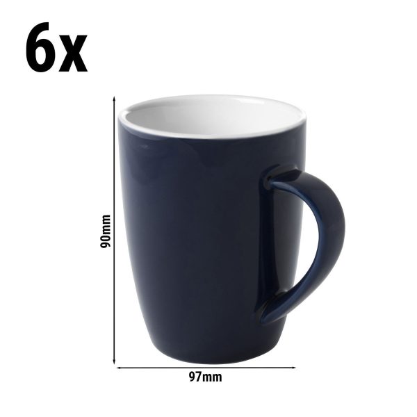 (6 pièces) COLORS - Tasse à café - 180ml - Bleu