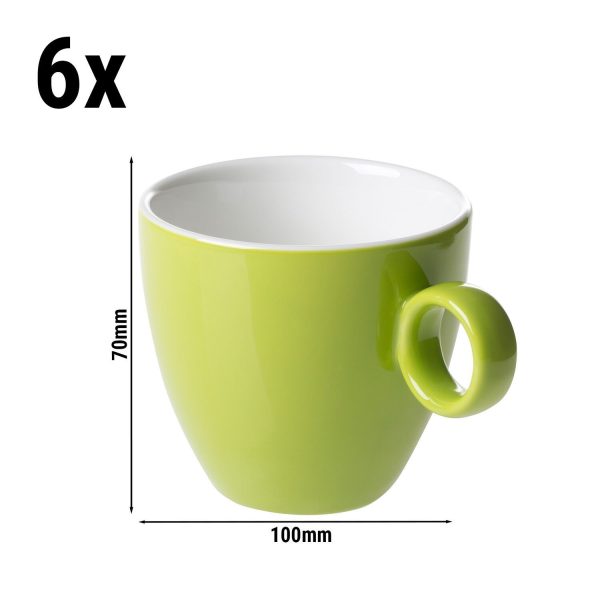 (6 pièces) BART COLOUR CAFE - Tasse à café - 170ml - Citron vert