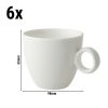 (6 pièces) BART - Tasse à café - 145ml - Ivoire