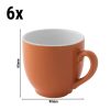 (6 pièces) COULEURS - Tasse à café - 140ml - Orange