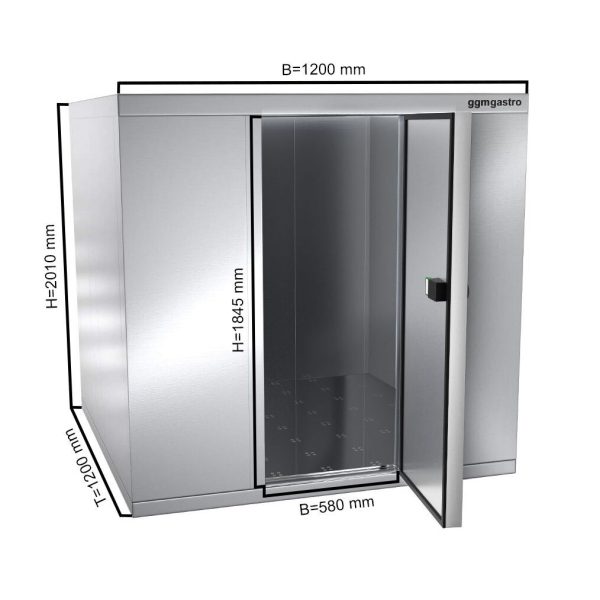 Chambre froide en acier inoxydable - 1200x1200mm - 1,8m³