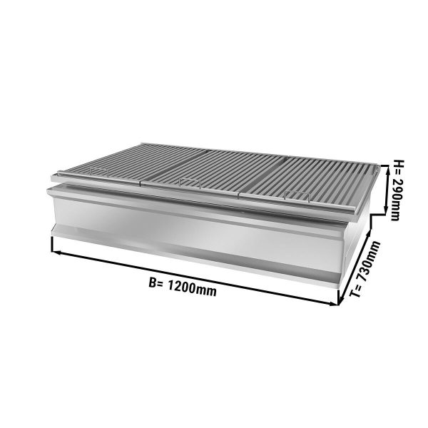 Grill au charbon de bois - 1,2 m