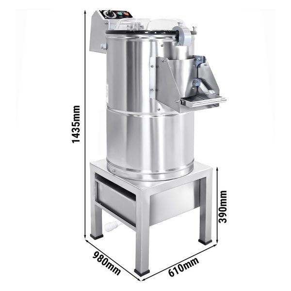 Éplucheur de pommes de terre électrique - 600 kg/h - 1,5 kW - 400 Volt