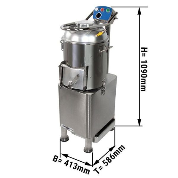 Éplucheur de pommes de terre électrique - 165 kg/h - 750 Watt - 230 Volt