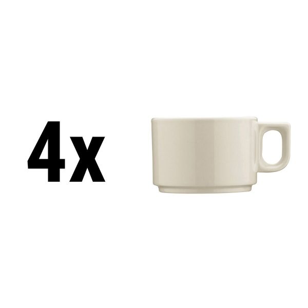 (4 pièces) PERA Creme - Tasse à café/thé - 70 cc