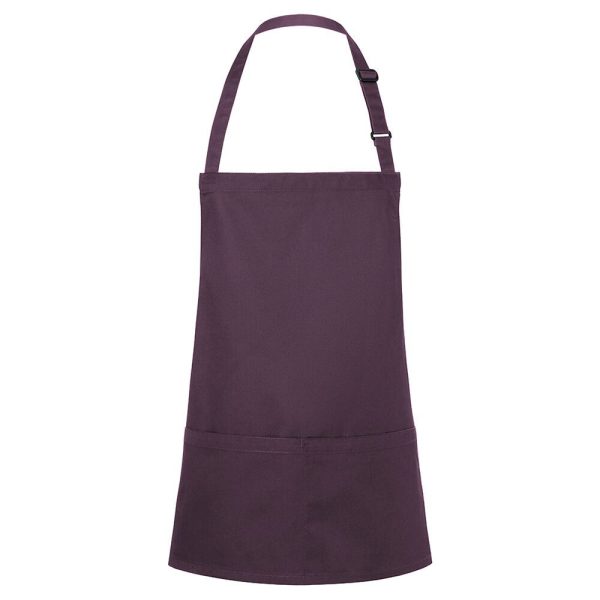 (6 pièces) KARLOWSKY | Tablier à bavette court Basic - Aubergine