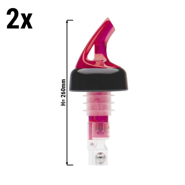 (2 pièces) Bec verseur gradué - 35ml - rouge