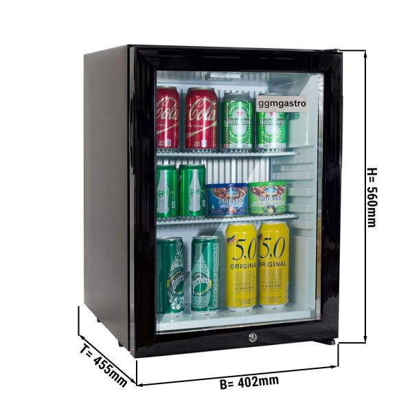 Réfrigérateur minibar - 400mm - 40 litres - 1 porte vitrée