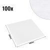 Nappe centre de table damassée Tessin Atlas - 80 cm x 80 cm - Lot de 100 pièces en blanc