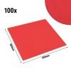 Nappe centre de table damassée Vienna - 80 cm x 80 cm - Lot de 100 pièces en rouge vif