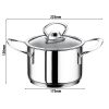 Mini casserole en inox avec couvercle - Ø 160 mm - Hauteur 80 mm - 1,50 litre