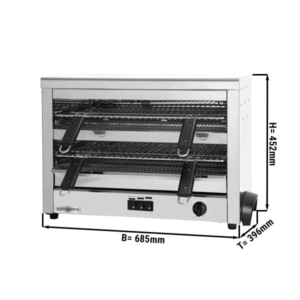 Maxi grille-pain / salamandre - 2 étagères