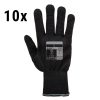 (10 paires) Gants à picots en PVC - Noir/ Rouge - Taille : XL