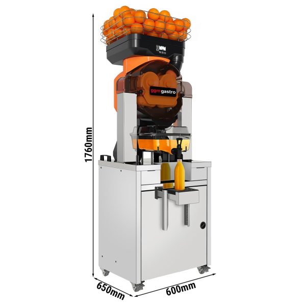 Presse-orange électrique - avec alimentation automatique en fruits, réservoir de jus & support - Orange