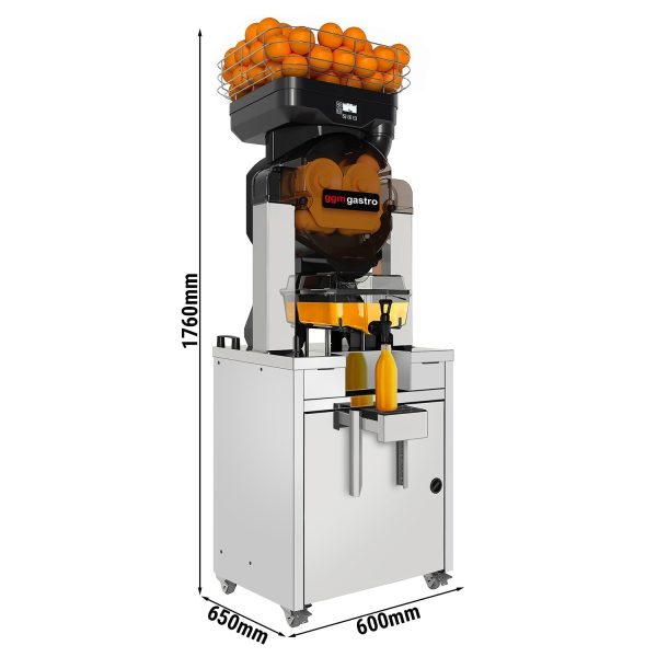 Presse-orange électrique - avec alimentation automatique en fruits, réservoir de jus, mode de nettoyage & support - Noir