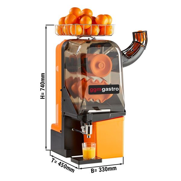 Presse-orange électrique - Orange - Alimentation manuelle en fruits - Robinet de vidange & Mode de nettoyage inclus