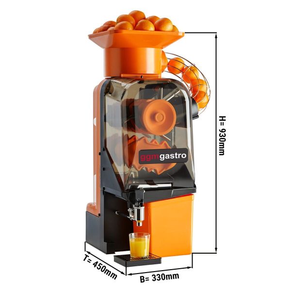 Presse-orange électrique - orange - Alimentation automatique en fruits - Robinet de vidange et mode de nettoyage inclus