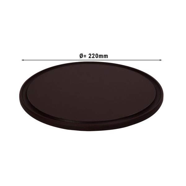 (12 pièces) Assiette à pizza en polyéthylène - Ø 220 mm - avec rigole