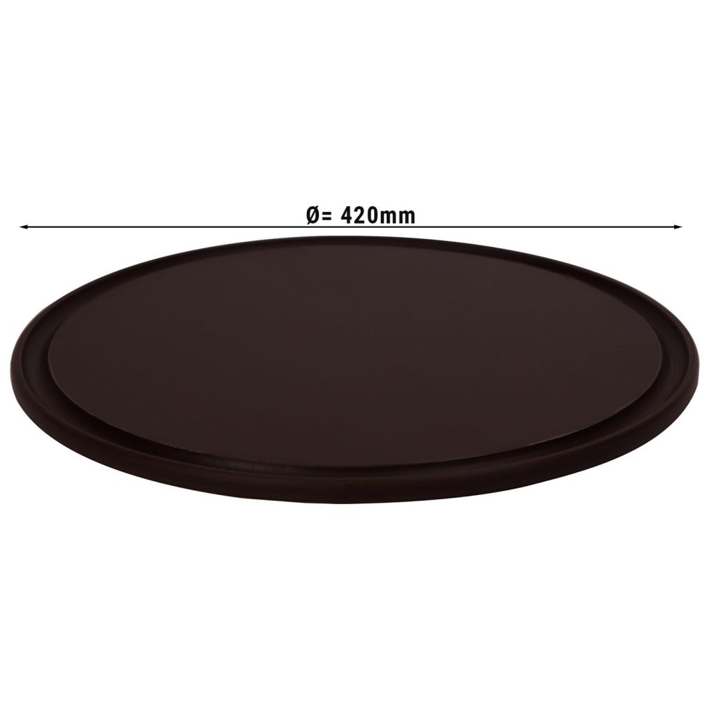 (12 pièces) Assiette à pizza en polyéthylène - Ø 420 mm - avec rigole