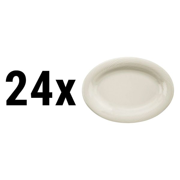 (24 pièces) SEMPRE - Plat/ Assiette Ovale - Ø 23 cm