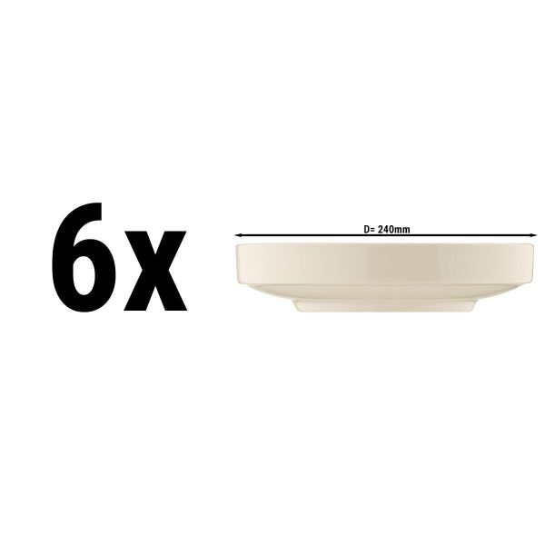 (6 pièces) CHEF TASTE OF - Assiette/plateau plat - Ø 24 cm