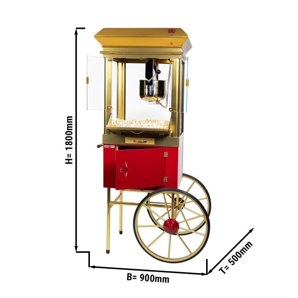 Machine à pop corn - Capacité : 250 gr - Seau à maïs et éclairage inclus