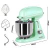 Mélangeur planétaire - 7 litres - 350 watts - avec 3 accessoires de mélange - Vert menthe