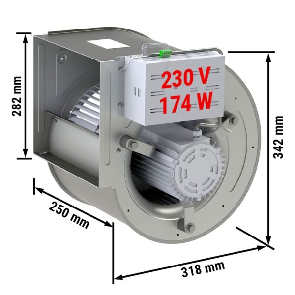 Moteur d'hotte escargot 1300 m³/Heure - Pour hotte murale