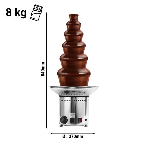 Fontaine à chocolat - 6 étages - hauteur 84 cm