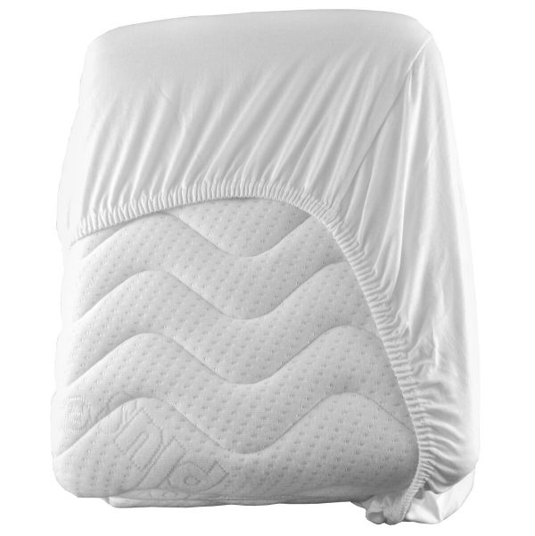 Drap-housse Jersey - 100 cm x 200 cm -  Lot de 15 pièces en Blanc / Blanc