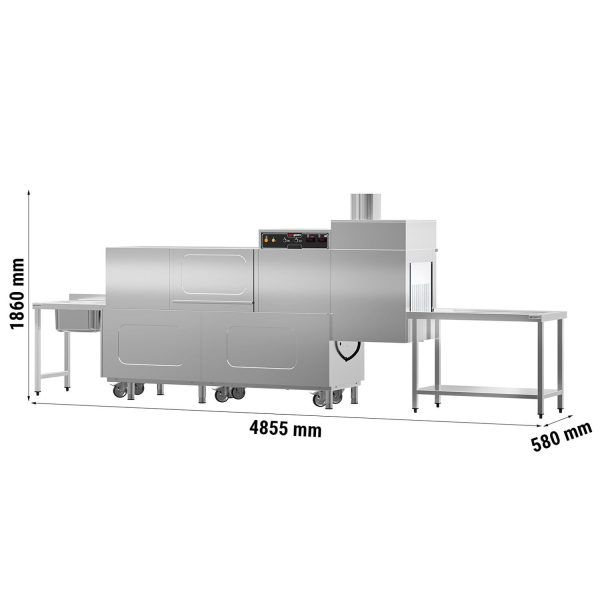 Lave-vaisselle à bande de transport - Numérique - 31 kW - avec séchoir - Table d'alimentation à gauche