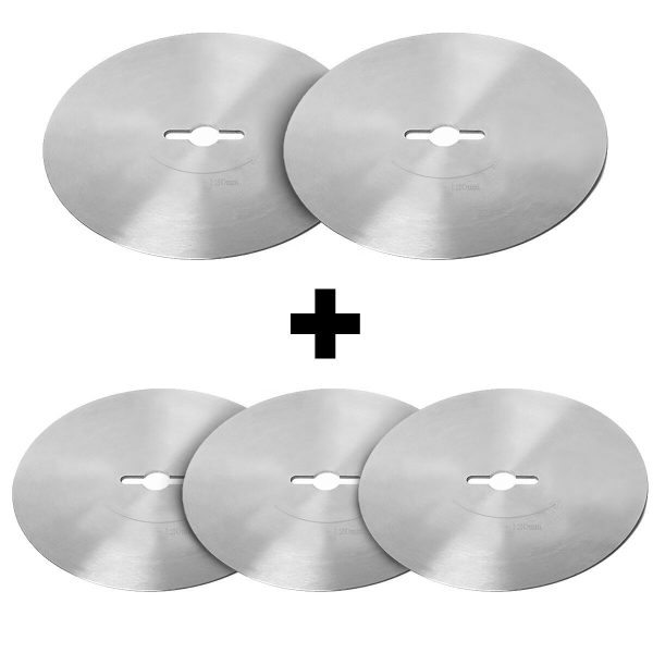 (5 pièces) Couteau rond - Ø 120 mm - lisse - pour coupeuse de kebab