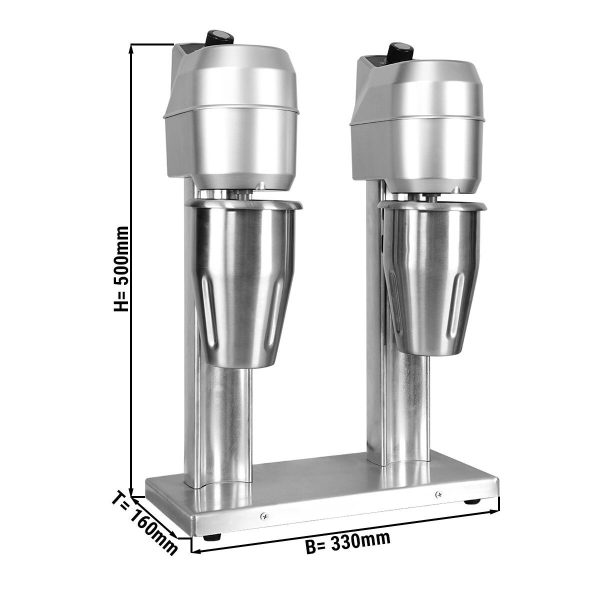 Mixeur à broche ECO - avec 2 agitateurs - 2x 1000ml - 2x300 Watt