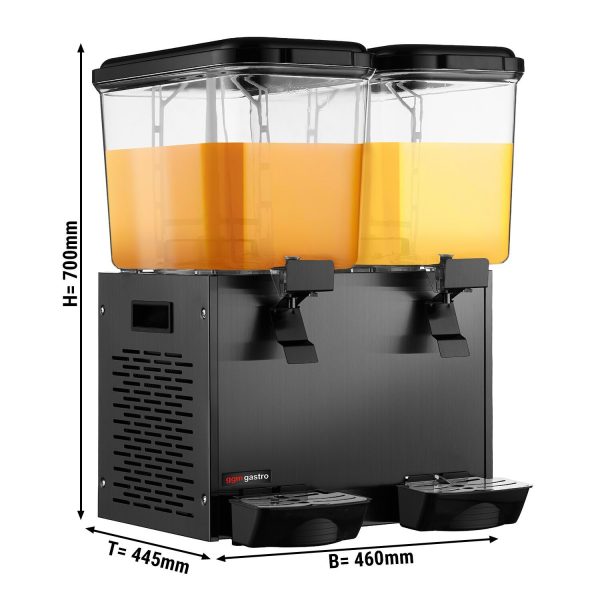 Distributeur de jus - 2x 18 litres - Noir