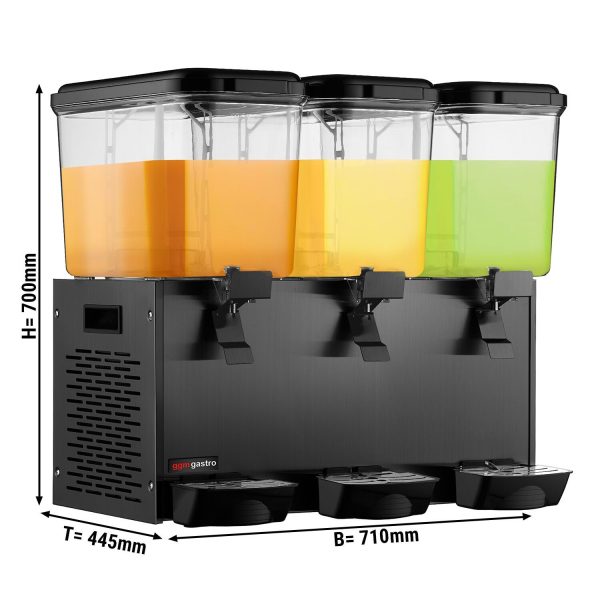 Distributeur de jus - 3x 18 litres - Noir