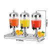 Distributeur de jus - 3x 8 litres - Inox