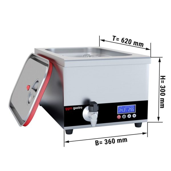 Cuiseur sous vide - 24 litres - 700 Watt - avec robinet de vidange & couvercle